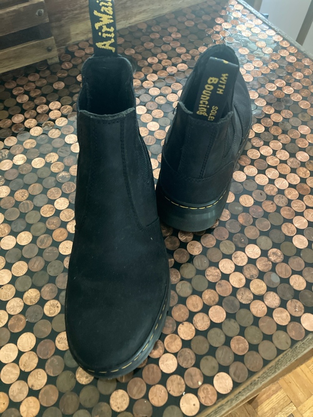 Dr. Martens Black Suede Chelsea Ankle Boots